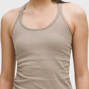 NEW Lululemon Ebb to Street Tank Top Light Support, Warm Ash Grey, Size 4 $68